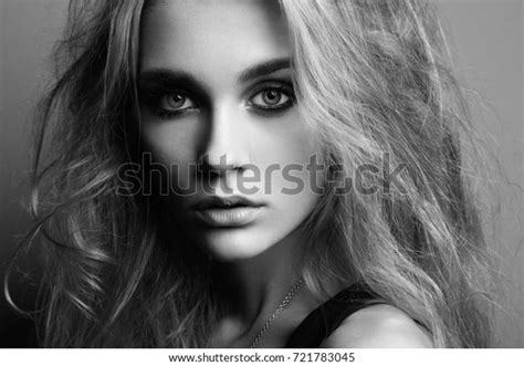 Portrait Young Beautiful Girl Blonde Hair Stock Photo 721783045