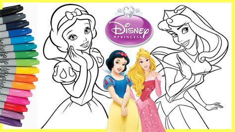 Mewarnai Putri Salju Disney Princess Coloring Page Snow White Princess