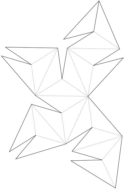 file geometric net of a triakis octahedron svg wikimedia commons geometric origami art
