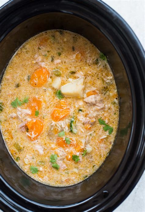 Creamy Chicken Stew Recipe Slow Cooker Setkab Com