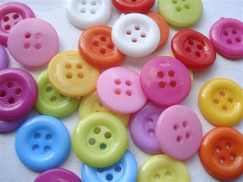 500 Mixed Colour Round Buttons 12mm Mixed Colour Acrylic Buttons 4