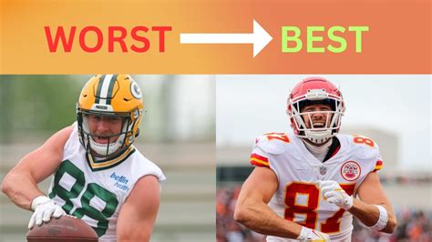 Ranking Nfl Tight Ends From Worst To Best Youtube