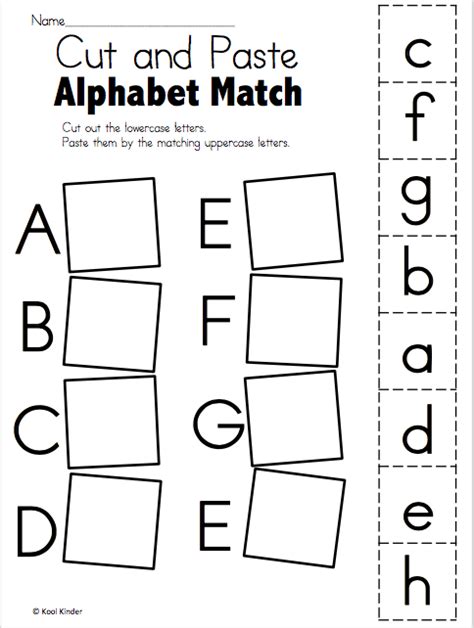 Free Alphabet Worksheets Match A To E Made By Teachers Free