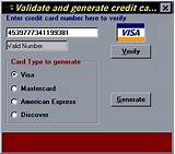 Pictures of A Valid Credit Card Number