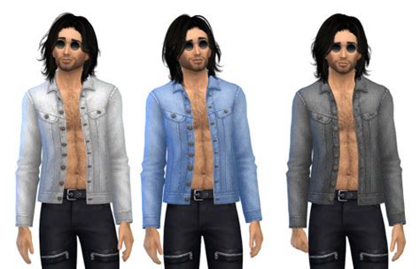 Open Denim Jacket For Males The Sims 4 Catalog