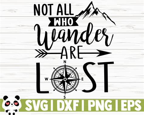 Papercraft Not All Those Who Wander Are Lost Quote Svg Travel Svg