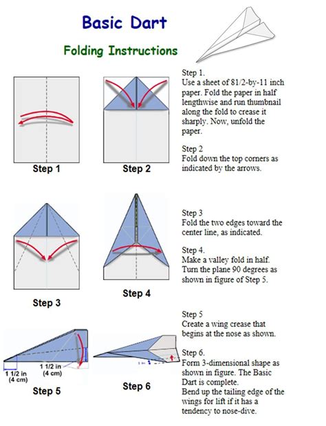 Printable Paper Airplane Instructions