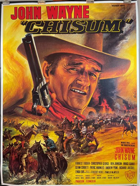CHISUM, Original Vintage French John Wayne Western Movie Poster