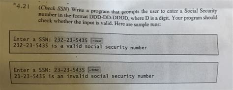 Structure of social security numbers. Solved: Write A Program That Prompts The User To Enter A S... | Chegg.com