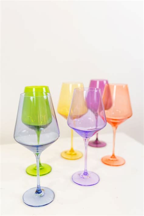 Estelle Colored Glasses Wine Stemware Set Best Thoughtful Ts For Her 2020 Popsugar Smart