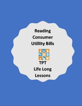 Reading A Utility Bill Life Skills Worksheets Version Tpt