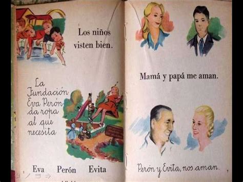 An Open Book With Pictures Of People And Words In Spanish On The Front