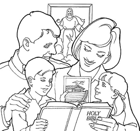 Dibujo para colorear familia orando catequesis www. Dibujos del Día de la Familia para imrprimir y pintar | Colorear imágenes