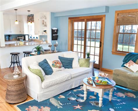 A wide variety of beach decor rugs options are available to you ··· give your home a touch of luxury with faux fur rug, it's super soft and soothing to promote sleep while providing exceptional comfort, also best for yoga and meditation. Blue Coastal Living Room with Sea Life Rug & Drawer Chest ...