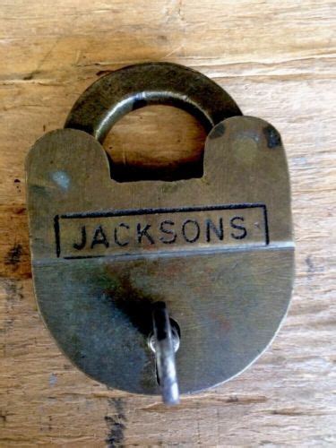 Vintage Jacksons Brass Lock Original Brass Padlockvintage Padlock Vintage Key Antique