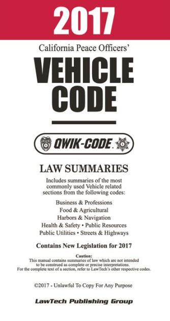 California Vehicle Code 2017 Fix A Ticket