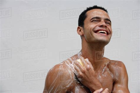 Man Showering Stock Photo Dissolve