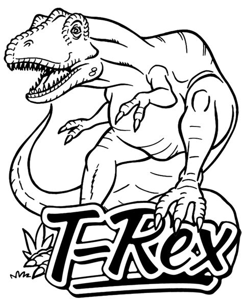 T Rex Dinosaur Coloring Pages For Kids Coloring Pages Are A Great Way
