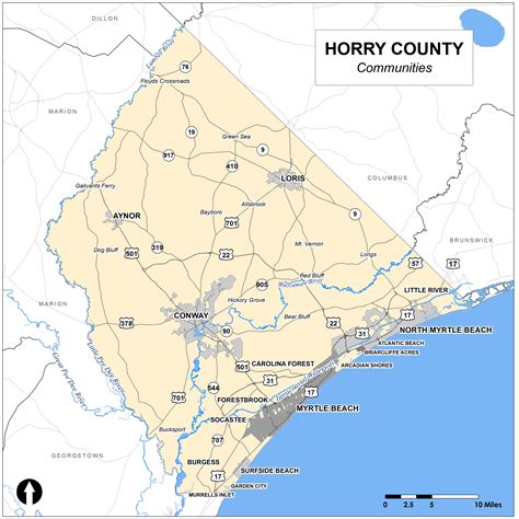 Horry County Zip Code Map Map