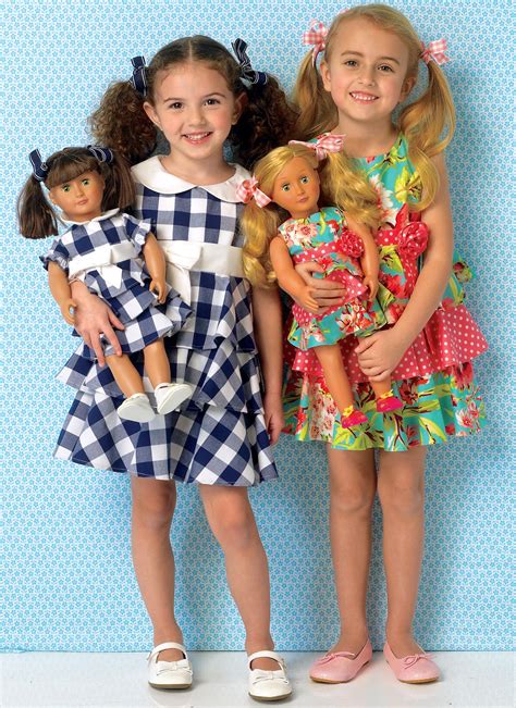 Mccalls Sewing Pattern 6875 Toddlersgirls 2 5 And 18 Dolls Laura