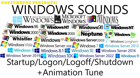 Evolution Of Windows Sounds Startuplogonlogoffshutdown Betas