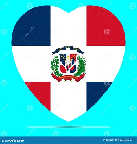Dominican Republic Flag In Heart Shape Vector Stock Vector Illustration Of Sign Republic