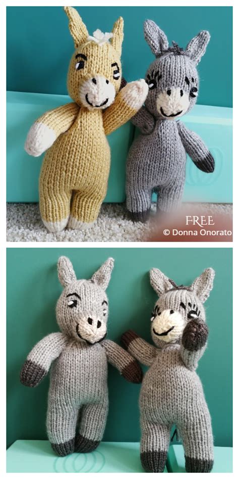 The donkey is a stuffed doll and part of the wee nativity. Amimgurumi Donkey Free Knitting Patterns - Knitting Pattern