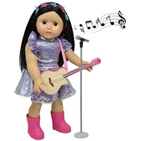 18 Playsets Inch Doll Guitar And Microphone Set Includes Clothes Fits