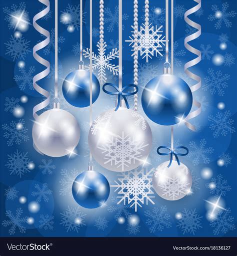 Christmas Background In Blue And Silver Royalty Free Vector