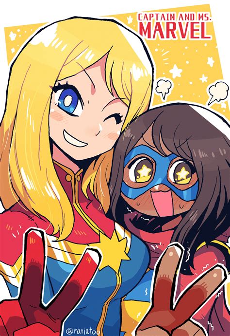 Ms Marvel Carol Danvers Captain Marvel And Kamala Khan Marvel And More Drawn By Rariatto