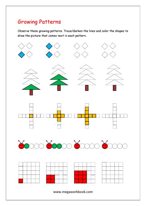 Number Patterns Worksheets Pattern Worksheets For Kindergarten