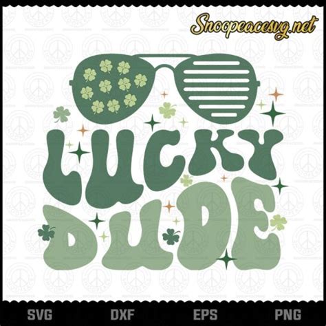 Lucky Dude Svg Retro Clover Glasses Svg Saint Patrick S Day Svg Irish Svg Luck Svg Shamrock