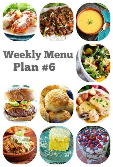 Weekly Menu Plan 6 Budget Meal Planning Healthy Monthly Meal Planning