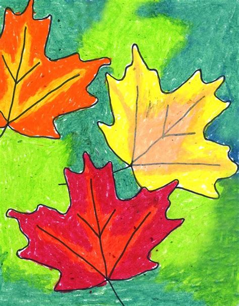 Layered Pastel Leaves · Art Projects For Kids Fall Art Projects