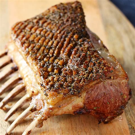Almond and parsley crusted rack of lamb. Wakanui Spring Lamb New Zealand Lamb Rack Frenched (450g ...