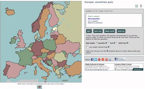 Europe is an interesting place to learn. Sample of European countries geography quiz using Chrome browser (no audio) - YouTube