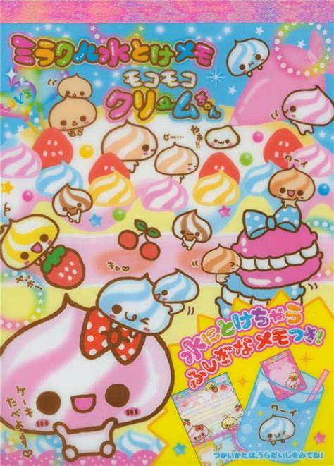 Kawaii Memo Pad Cute Whipped Cream With Faces Japan Memo Pads