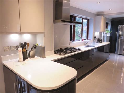 Gloss Anthracite And Cashmere Handle Less Kitchen In Kidderminster Worcs