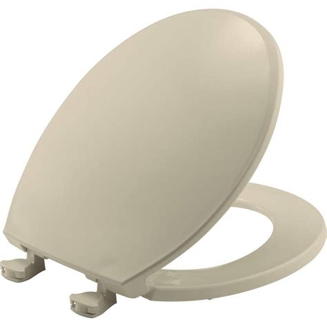 Bemis Plastic Round Closed Front Toilet Seat In Bone That Removes For