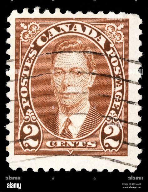 Stamp Printed In Canada Shows Portrait Of King George Vi 1895 1952