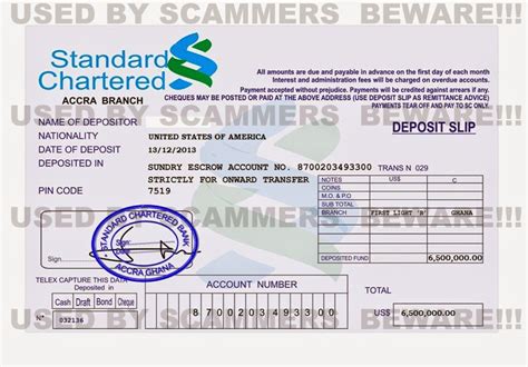 Standard chartered bank fixed deposit is a great way to save money for a period of time, if you are looking at getting your invested money safely along with good returns on your investment checking the standard chartered bank fixed deposit interest rate and making the decisions is now very easy. FRAUD FYI: 419 scam fake Standard Chartered Bank deposit ...