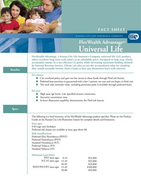 Flexwealth Advantage Fact Sheet By Kansas City Life Insurance Company