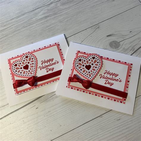Valentine Card Using From My Heart Suite From Stampin Up Stamped