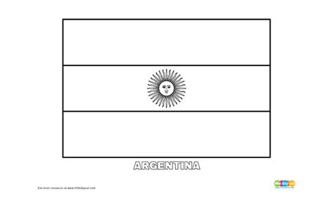 Free Argentina Flag Colouring Page Little Day Out