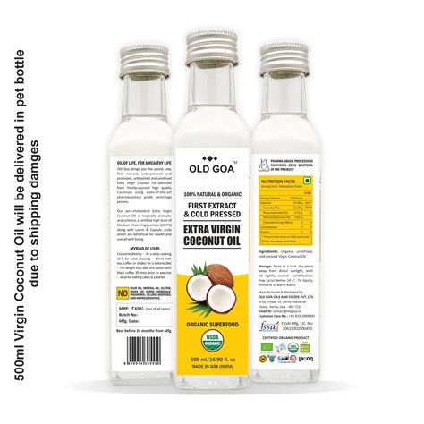 Virgin Coconut Edible Oil Oldgoa Oils And Foods