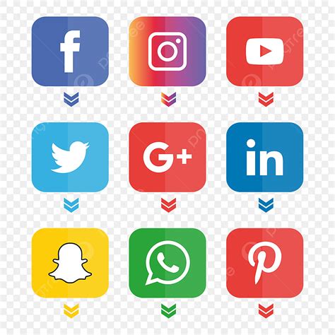 Social Media Marketing Clipart PNG Images Social Media Icons Set Logo Vector Illustrator