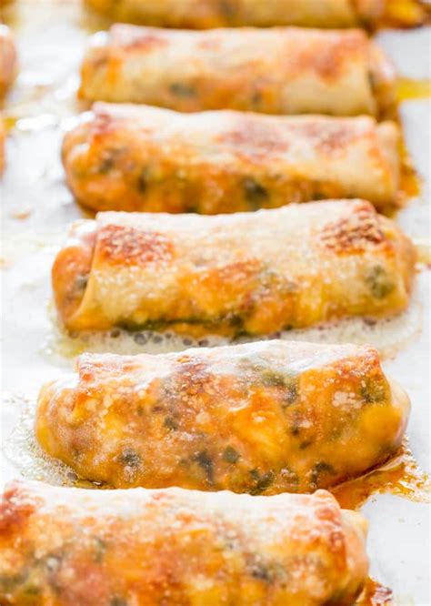Spicy Baked Mexican Chicken Egg Rolls Jo Cooks