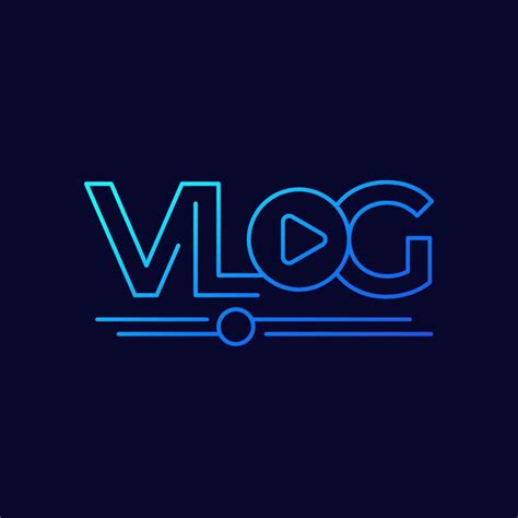 Vlog Line Logo On Dark 3420250 Vector Art At Vecteezy