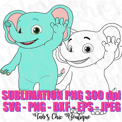 Cocomelon Character Files Svg Dxf Eps Dxf Png Jpeg 300dpi Tabs