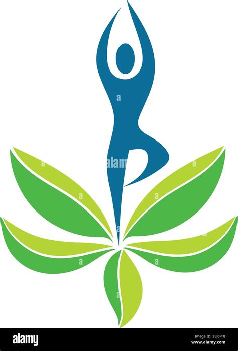 Creative Body Yoga Meditation Wellness Icon Stock Illustration Stock